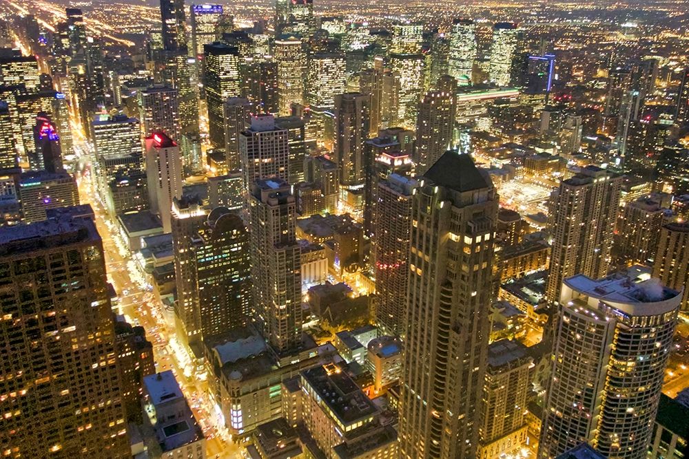 Illinois-Chicago-city view from atop Hancock Tower
